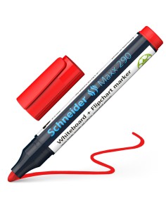 Whiteboard marker Schneider 290, bullet tip, red (O)