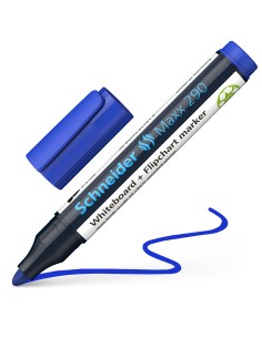 Valgetahvlimarker Schneider 290, ümar ots, sinine