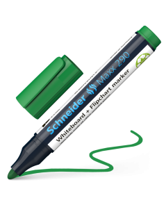 Whiteboard marker Schneider 290, bullet tip, green (O)