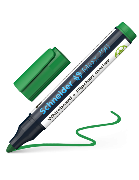 Whiteboard marker Schneider 290, bullet tip, green (O)