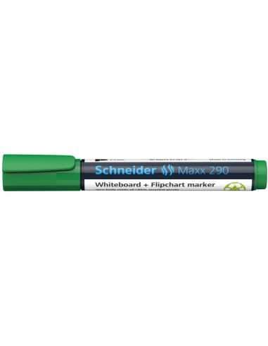 Valgetahvlimarker Schneider 290, ümar ots, roheline