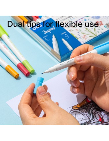 Pigment Liner DELI Tip: 0.5mm/1.0mm; black, red, blue, green, dark blue, dark