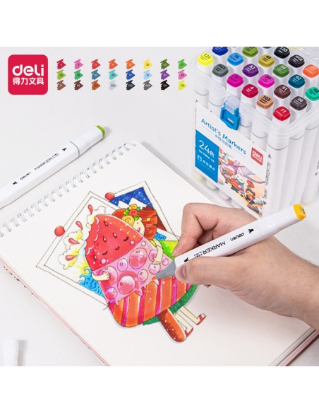 Sketch Marker DELI 24 colors asst.