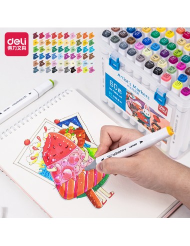 Sketch Marker DELI 60 colors asst.