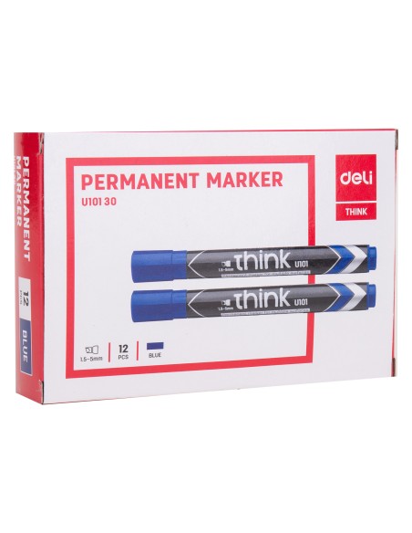 Permanentne marker DELI U101 1.5-5mm, lõigatud ots must