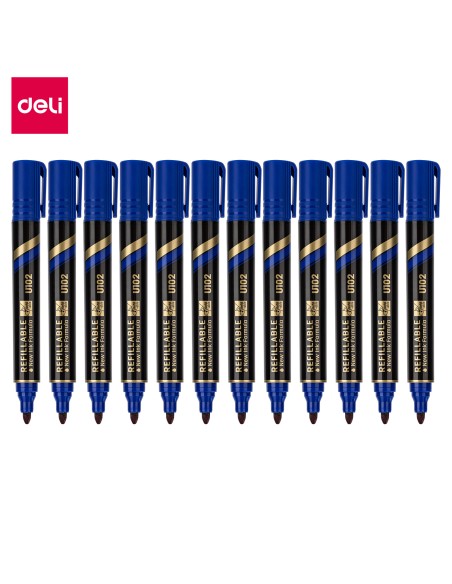Permanentne marker DELI U102 ümar 1.5-3mm  mm sinine