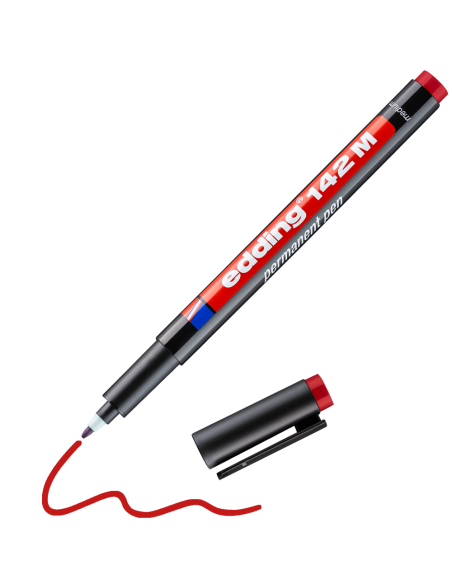 edding 142 M permanent pen red