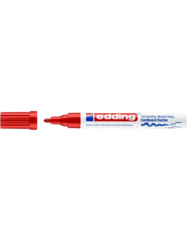 Värvimarker Edding 4000 dekoreerimiseks, 2-4 mm punane