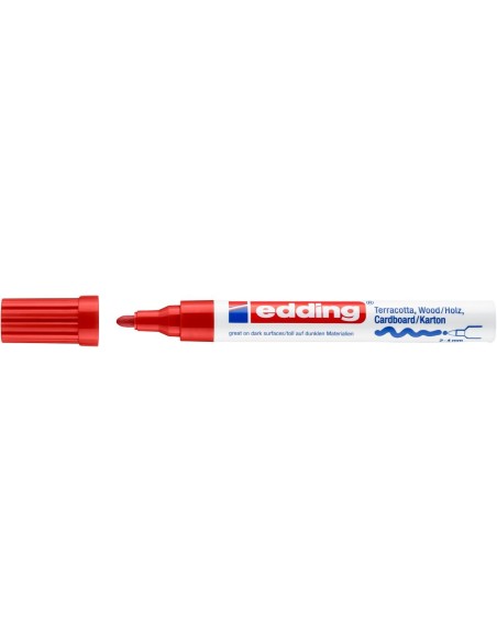 Värvimarker Edding 4000 dekoreerimiseks, 2-4 mm punane