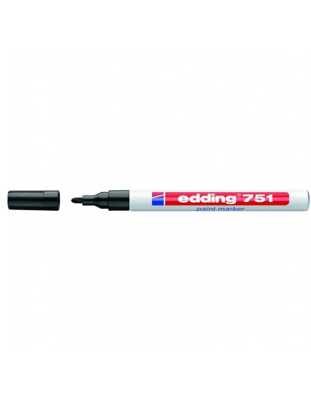 Värvimarker Edding 751 permanentne, Must, 1-2mm
