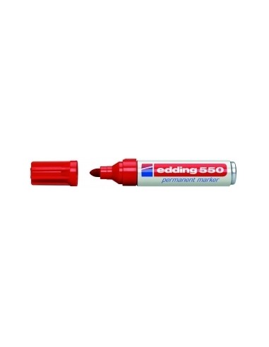 Permanentne marker Edding 550 ümara otsaga punane 3-4mm