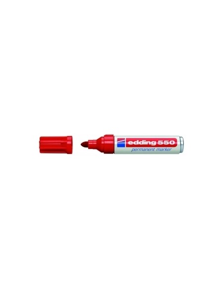 Permanentne marker Edding 550 ümara otsaga punane 3-4mm