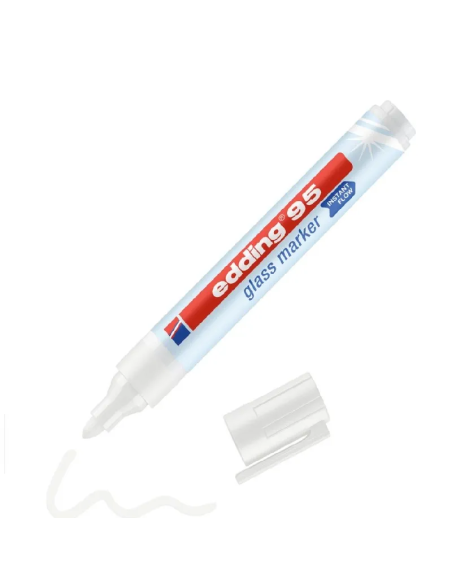 edding 95 glass marker white