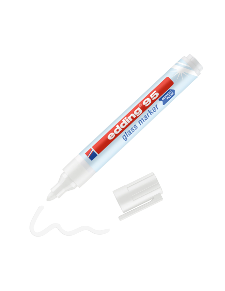 edding 95 glass marker white