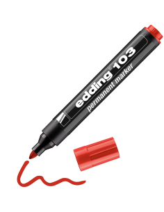 Permanentne marker Edding 103 punane, 1,5-3mm