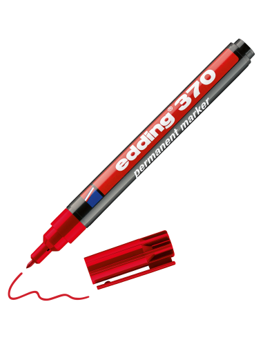 Permanentne marker Edding 370, 1mm punane