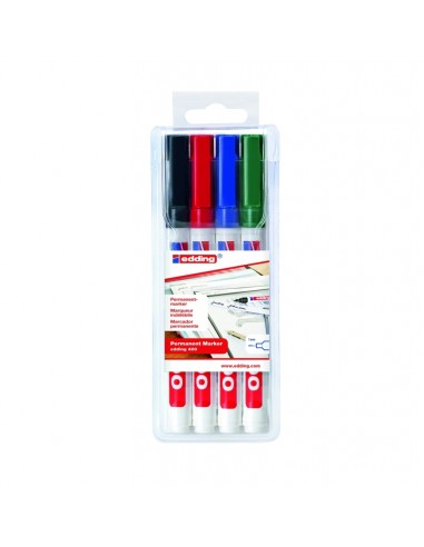 edding 400 permanent marker set of 4 assorted