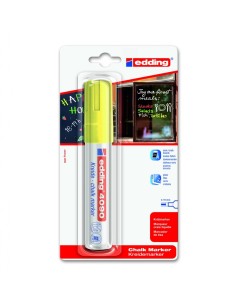 Kriidimarker Edding 4090 neon kollane lõigatud otsaga 4-15mm