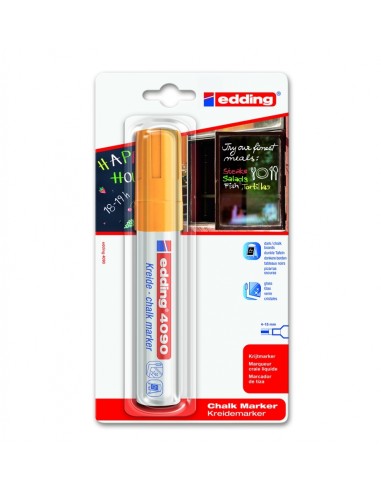 Kriidimarker Edding 4090 neon oranz lõigatud otsaga 4-15mm