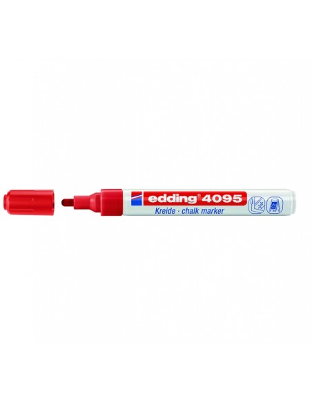 Kriidimarker Edding 4095 punane ümara otsaga 2-3mm