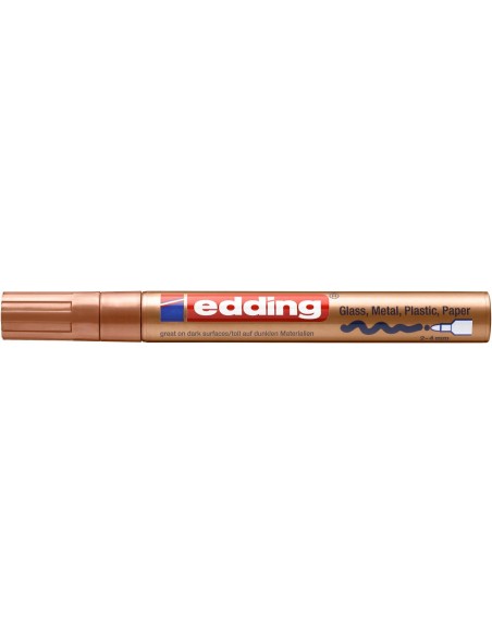 Värvimarker Edding 750 permanente, 2-4 mm vaskne