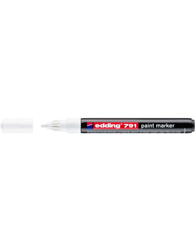 Värvimarker Edding 791, 1-2mm plastik kest, permanentne, valge