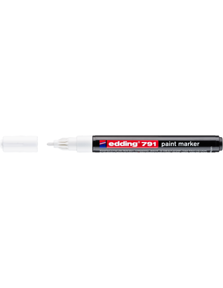 Värvimarker Edding 791, 1-2mm plastik kest, permanentne, valge
