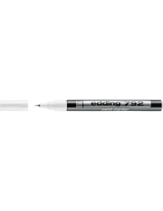 Värvimarker Edding 792, 0.8mm plastik kest, permanentne, valge
