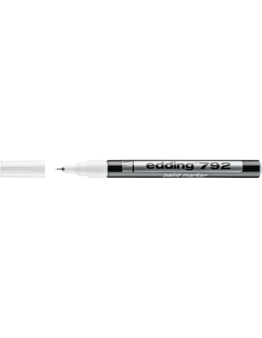 Värvimarker Edding 792, 0.8mm plastik kest, permanentne, valge