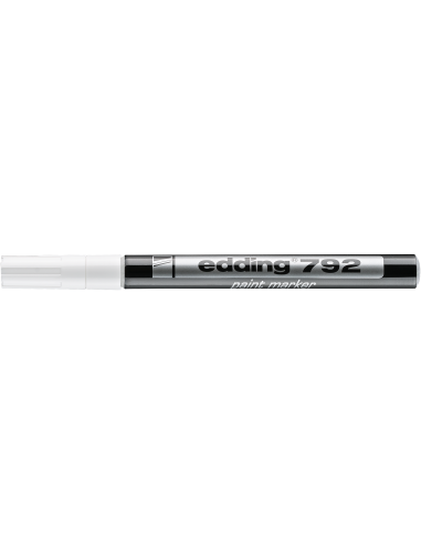 Värvimarker Edding 792, 0.8mm plastik kest, permanentne, valge