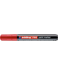 Värvimarker Edding 790, 2-3mm plastik kest, permanentne, punane