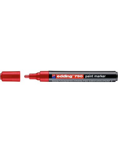 Värvimarker Edding 790, 2-3mm plastik kest, permanentne, punane