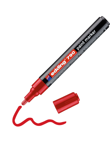 Värvimarker Edding 790, 2-3mm plastik kest, permanentne, punane