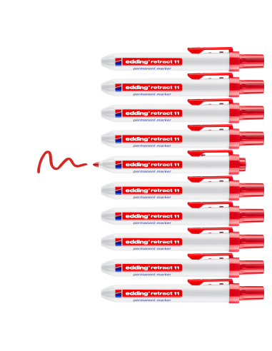 edding retract 11 permanent marker red