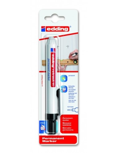 Edding e-11 retract permanent marker black blister