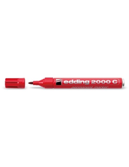 Permanentne marker Edding 2000C 1,5-3mm, ümar ots, punane