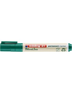 Permanentne marker Edding 21 EcoLine 1,5-3mm, lõigatud ots, roheline 2