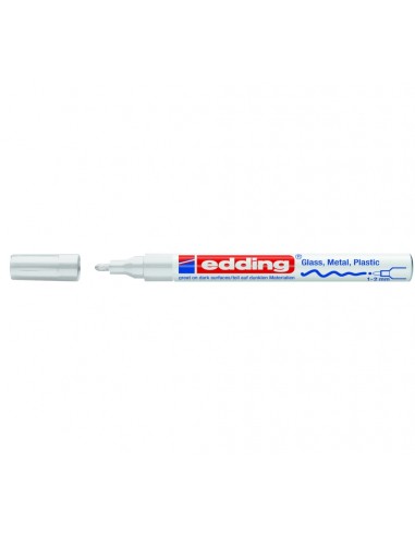 Värvimarker Edding 751, 1-2mm, permanente läikiv, valge
