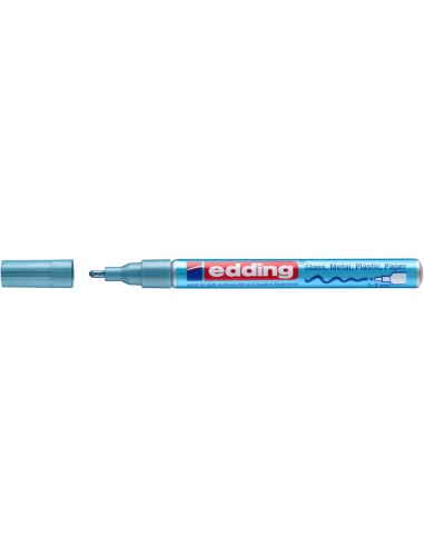 Värvimarker Edding 751 permanente, 2-4 mm metallik helesinine