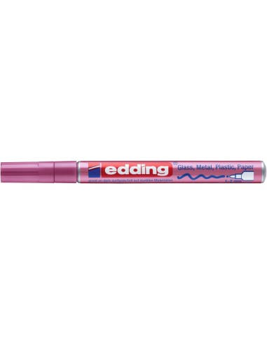 Värvimarker Edding 751 permanente, 1-2 mm metallik roosa