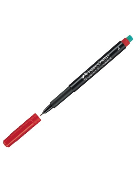 Marker Faber-Castell Multimark perm. S 0,4mm punane