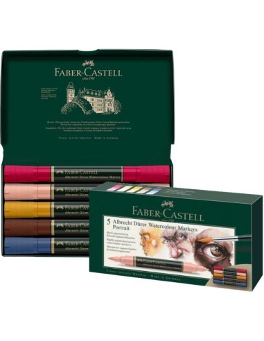 Akvarellimarker Faber-Castell Abrecht Dürer 5-värvi portree toonid