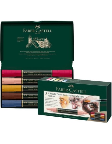 Akvarellimarker Faber-Castell Abrecht Dürer 5-värvi portree toonid