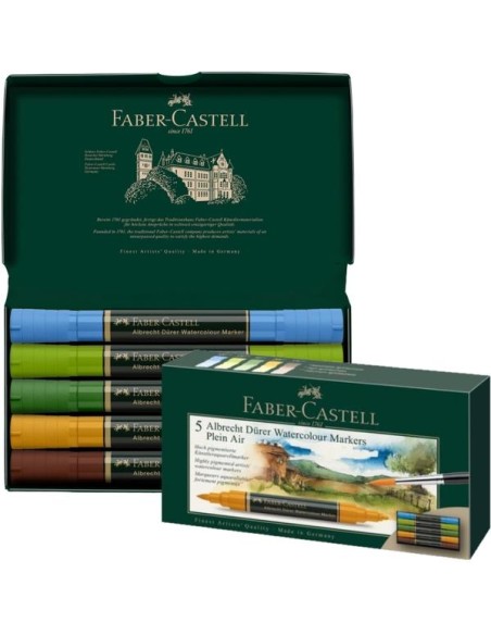 Akvarellimarker Faber-Castell Abrecht Dürer 5-värvi maastiku toonid