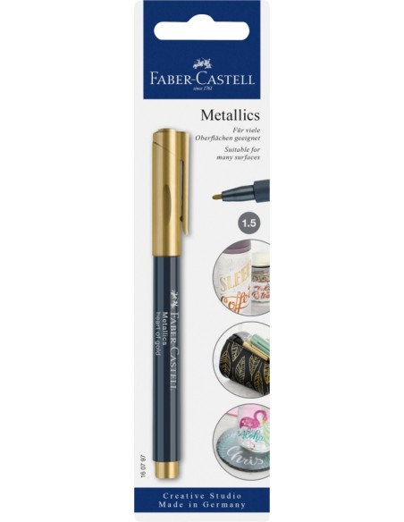 Värvimarker Faber-Castell metallics 250 blistris kuldsüda (heart of gold)