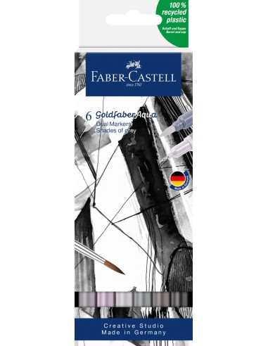 Gofa Aqua Dual Marker 6x Shades of grey