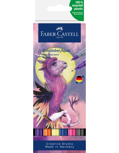 Akvarellimarker Faber-Castell Gofa Aqua 6-värvi fantaasia