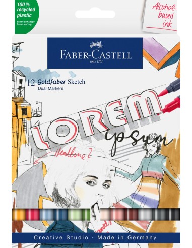 Sketch Marker Goldfaber wallet of 12