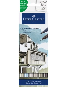 Marker Faber-Castell Sketch Goldfaber Arhitektuur 6-värvi