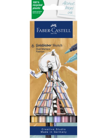 Marker Faber-Castell Sketch Goldfaber Fashion 6-värvi